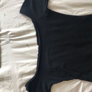 off the shoulder black body suit